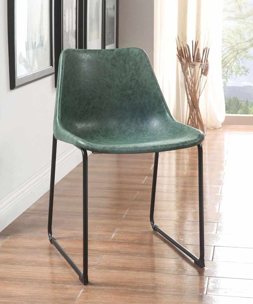 Acme Furniture - Valgus Vintage Green & Black Side Chair (Set-2) - 96801