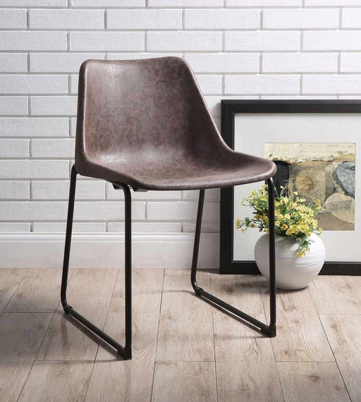 Acme Furniture - Valgus Vintage Mocha & Black Side Chair (Set-2) - 96802 - GreatFurnitureDeal