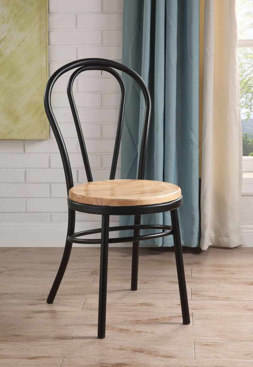 Acme Furniture - Jakia Black & Natural Side Chair (Set-2) - 96815 - GreatFurnitureDeal