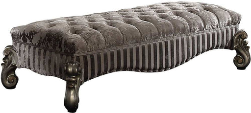 Acme Furniture - Versailles Antique Platinum Bench - 96820 - GreatFurnitureDeal