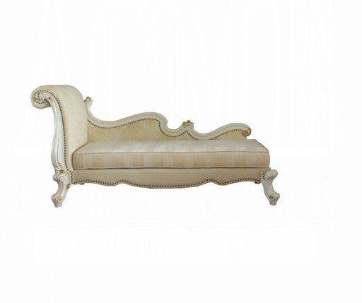 Acme Furniture - Picardy Chaise w- Pillows in Antique Pearl - 96910 - GreatFurnitureDeal