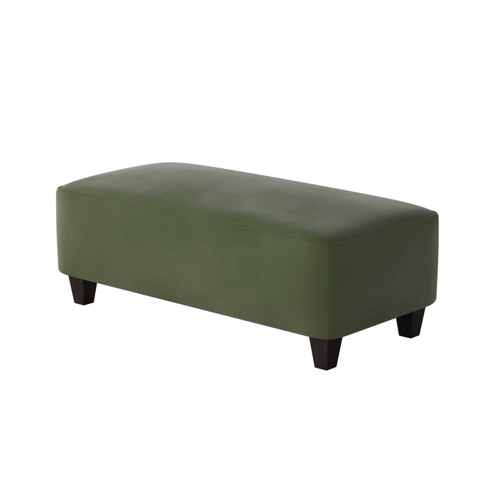 Southern Home Furnishings - Bella Forrest Cocktail Ottoman in Green- 100-C Bella Forrest 49" Wide