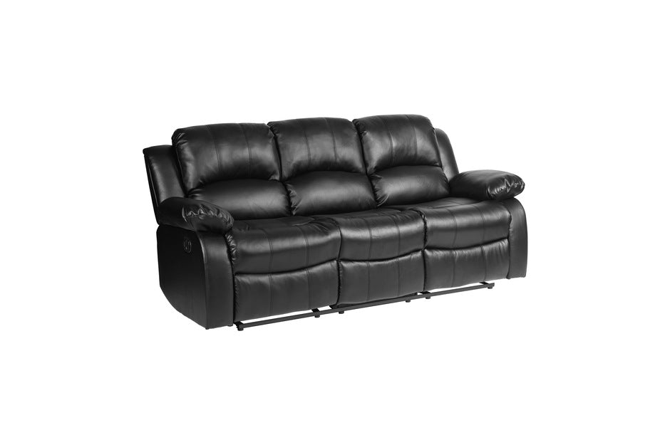 Homelegance - Granley Black Double Reclining Sofa - 9700BLK-3 - GreatFurnitureDeal