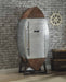 Acme Furniture - Brancaster Retro Brown TGL & Aluminum Wine Cabinet & Cooler - 97195