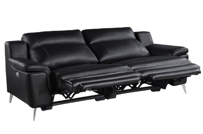 Homelegance - Antonio Power Reclining Sofa in Black - 9360BLK-3PW*