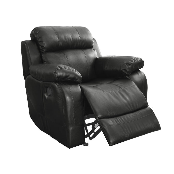 Homelegance - Marille Black Glider Reclining Chair - 9724BLK-1 - GreatFurnitureDeal