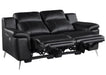 Homelegance - Antonio 2 Piece Reclining Sofa Set in Black - 9360BLK*2PW - GreatFurnitureDeal