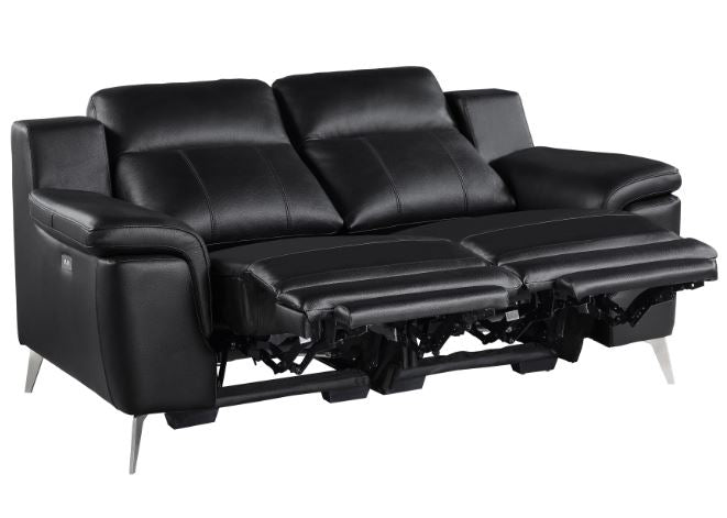 Homelegance - Antonio 2 Piece Reclining Sofa Set in Black - 9360BLK*2PW