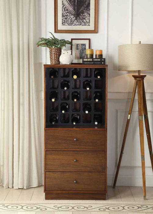 Acme Furniture - Wiesta Walnut Wine Cabinet - 97542 - GreatFurnitureDeal