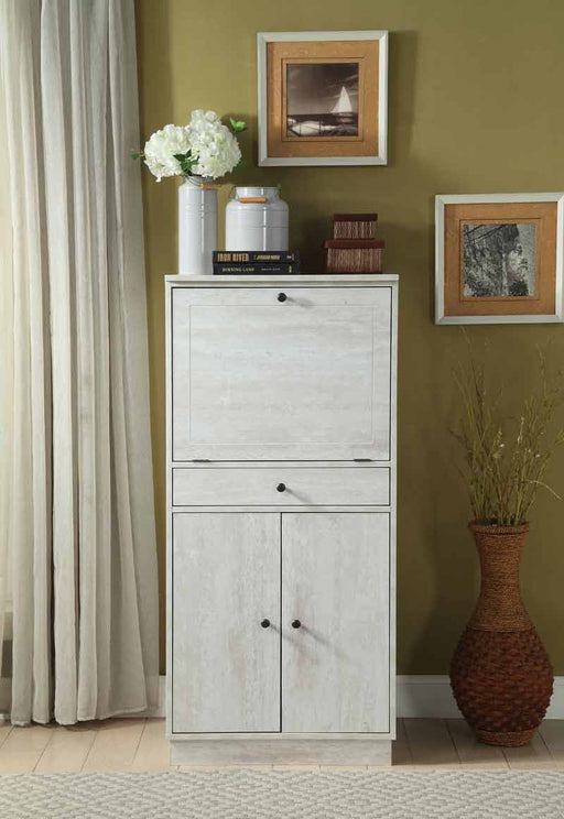 Acme Furniture - Wiesta Antique White Wine Cabinet - 97545 - GreatFurnitureDeal