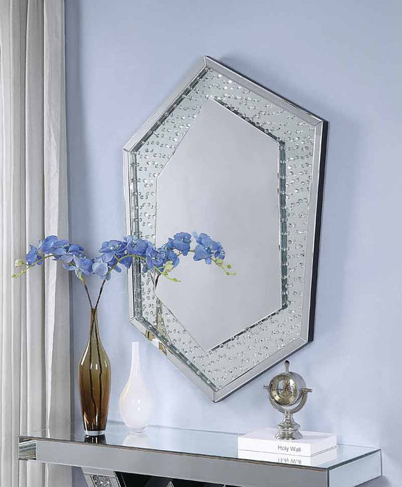Acme Furniture - Nysa Mirrored & Faux Crystals Wall Décor - 97570