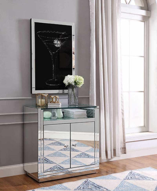 Acme Furniture - Nysa Mirrored & Faux Crystals Console Table - 97577