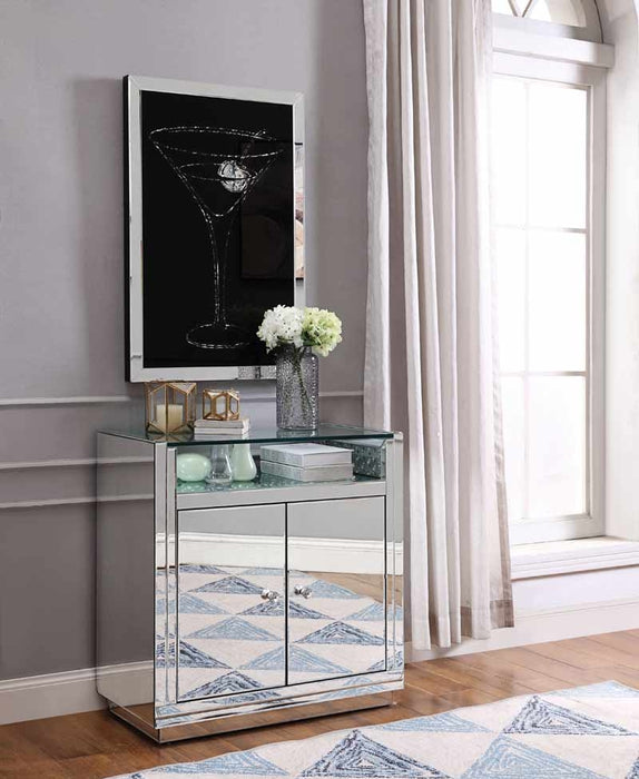 Acme Furniture - Nysa Mirrored & Faux Crystals Console Table - 97577 - GreatFurnitureDeal