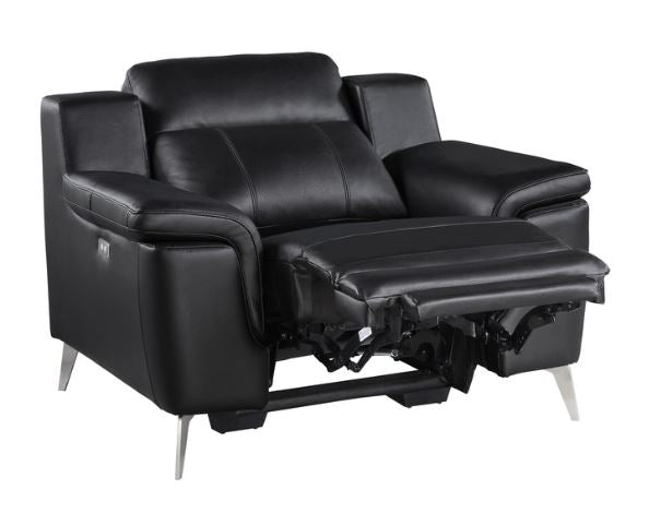 Homelegance - Antonio Power Reclining Chair in Black - 9360BLK-1PW