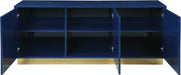 Meridian Furniture - Cosmopolitan Sideboard-Buffet in Navy Lacquer - 341 - GreatFurnitureDeal