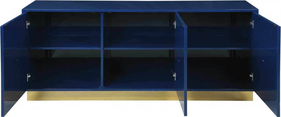 Meridian Furniture - Cosmopolitan Sideboard-Buffet in Navy Lacquer - 341
