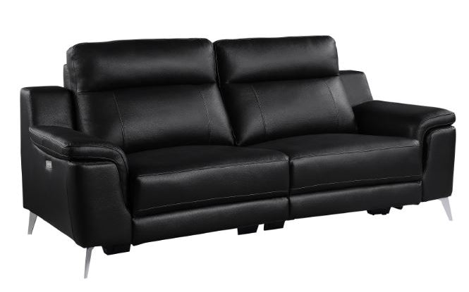 Homelegance - Antonio Power Reclining Sofa in Black - 9360BLK-3PW*