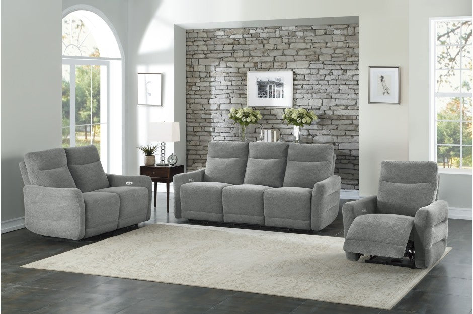 Homelegance - Edition Power Double Lay Flat Reclining Sofa with Power Headrests - 9804DV-3PWH - GreatFurnitureDeal