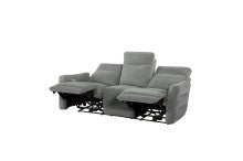Homelegance - Edition 3 Piece Power Double Lay Flat Reclining Living Room Set - 9804DV-3PWH-3SET