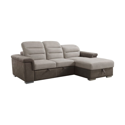 Homelegance - Alfio 2-Piece Sectional with Pull-out Bed and Hidden Storage - 9808*SC - GreatFurnitureDeal