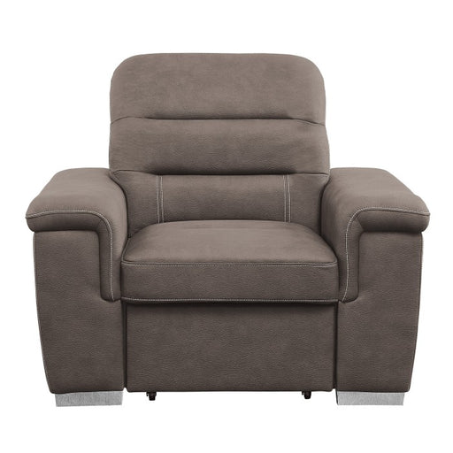 Homelegance - Alfio Chair with Pull-out Ottoman - 9808STP-1 - GreatFurnitureDeal
