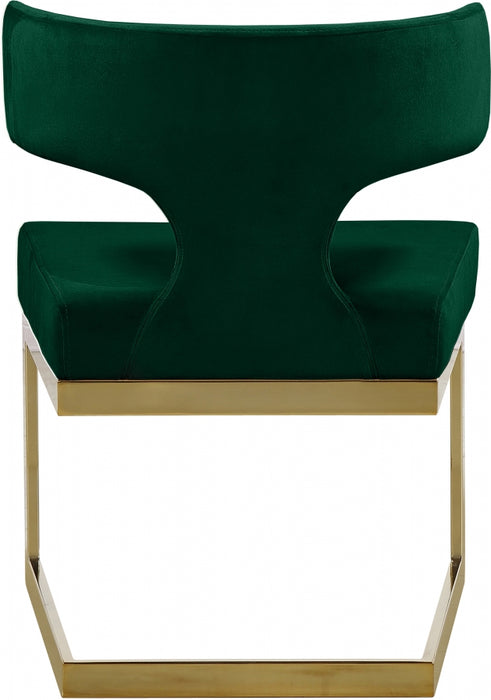 Meridian Furniture - Alexandra Velvet Dining Chair Set of 2 in Green - 953Green-C - GreatFurnitureDeal