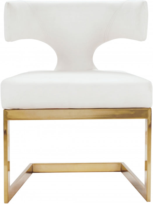 Meridian Furniture - Alexandra Faux Leather Dining Chair Set of 2 in White - 953White-C - GreatFurnitureDeal