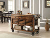 Acme Furniture - Kaif Distressed Chestnut Kitchen Cart - 98184 - GreatFurnitureDeal
