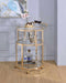 Acme Furniture - Madelina Gold & Clear Glass Serving Cart - 98286
