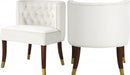 Meridian Furniture - Perry Velvet Dining Chair Set of 2 in Cream - 933Cream-C - GreatFurnitureDeal