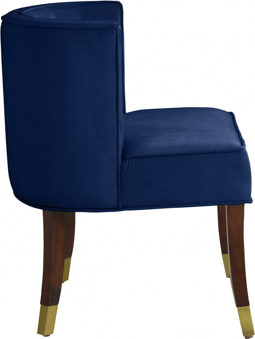 Meridian Furniture - Perry Velvet Dining Chair Set of 2 in Navy - 933Navy-C