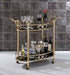 Acme Furniture - Ottesen Gold & Black Glass Serving Cart - 98351