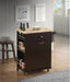 Acme Furniture - Zina Natural & Wenge Kitchen Cart - 98392