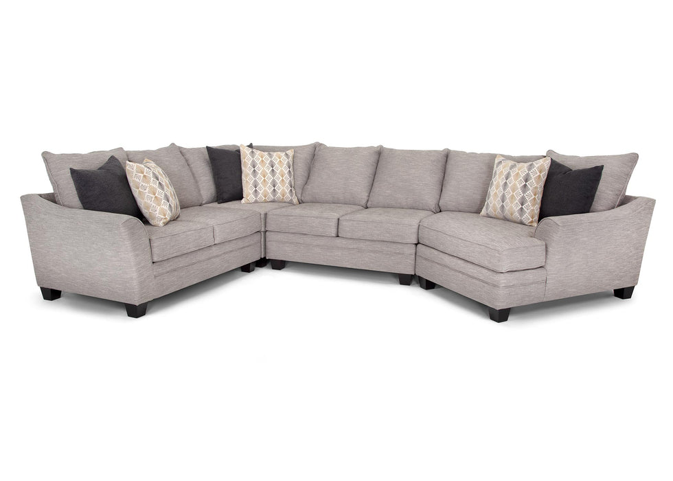 Franklin Furniture - Springer 4 Piece Sectional Sofa in Hannigan Fog - 98359-04-69-98-FOG