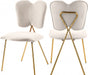 Meridian Furniture - Angel Velvet Dining Chair Set of 2 in Cream - 780Cream-C - GreatFurnitureDeal