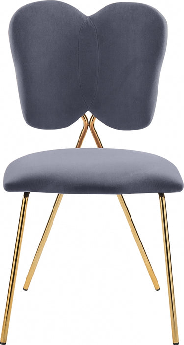 Meridian Furniture - Angel Velvet Dining Chair Set of 2 in Grey - 780Grey-C