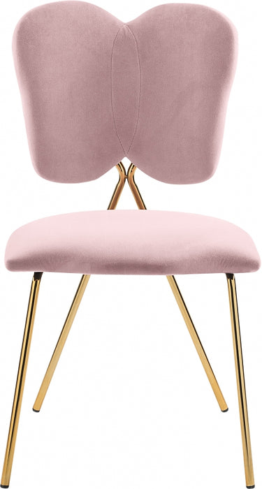 Meridian Furniture - Angel Velvet Dining Chair Set of 2 in Pink - 780Pink-C - GreatFurnitureDeal