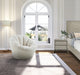 Meridian Furniture - Dream Faux Sheepskin Fur Accent Chair in White - 514Fur - GreatFurnitureDeal