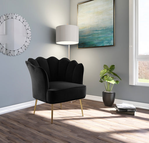 Meridian Furniture - Jester Velvet Accent Chair in Black - 516Black - GreatFurnitureDeal