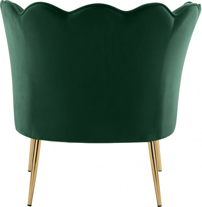 Meridian Furniture - Jester Velvet Accent Chair in Green - 516Green - GreatFurnitureDeal