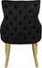 Meridian Furniture - Tuft Velvet Dining Chair in Black (Set of 2) - 730Black-C - GreatFurnitureDeal