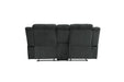 Homelegance - Nutmeg Charcoal Double Reclining Love Seat With Center Console - 9901CC-2 - GreatFurnitureDeal