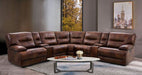 Furniture of America - Louella Power Sectional in Brown - CM9905 - GreatFurnitureDeal