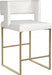 Meridian Furniture - Caleb Faux Leather Counter Stool Set of 2 in White - 969White-C - GreatFurnitureDeal