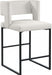 Meridian Furniture - Caleb Velvet Counter Stool Set of 2 in Cream - 970Cream-C - GreatFurnitureDeal