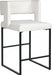 Meridian Furniture - Caleb Faux Leather Counter Stool Set of 2 in White - 970White-C - GreatFurnitureDeal