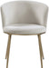 Meridian Furniture - Skylar Velvet Dining Chair Set of 2 in Cream - 965Cream-C - GreatFurnitureDeal