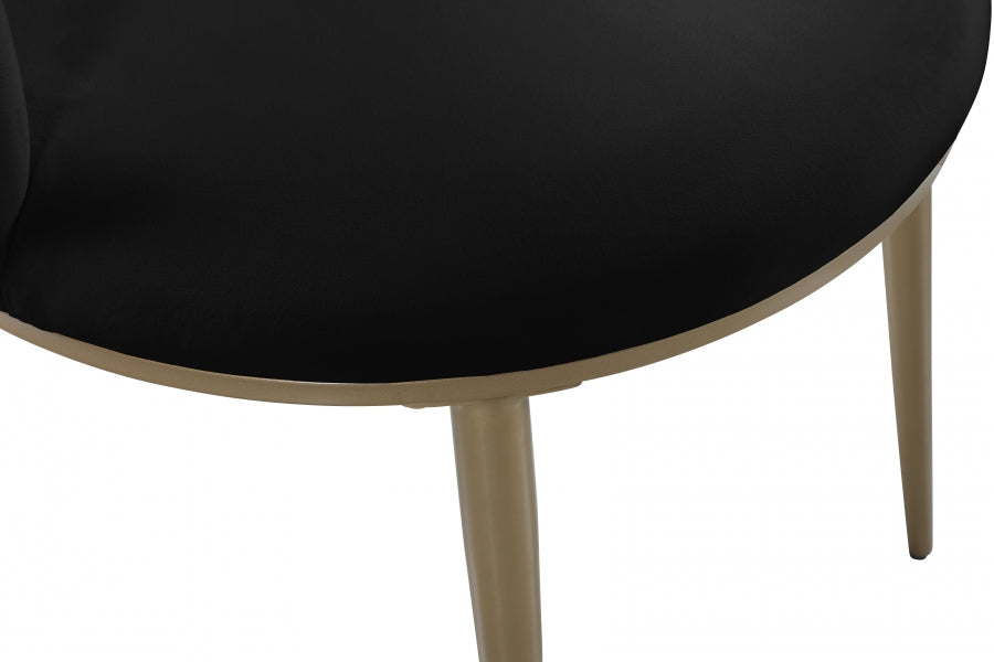 Meridian Furniture - Skylar Velvet Dining Chair Set of 2 in Black - 965Black-C - GreatFurnitureDeal