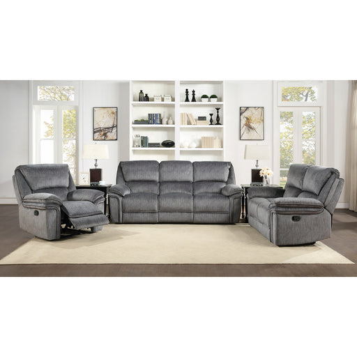 Homelegance - Muirfield 3 Piece Double Reclining Living Room Set in Gray - 9913-3-2-1 - GreatFurnitureDeal