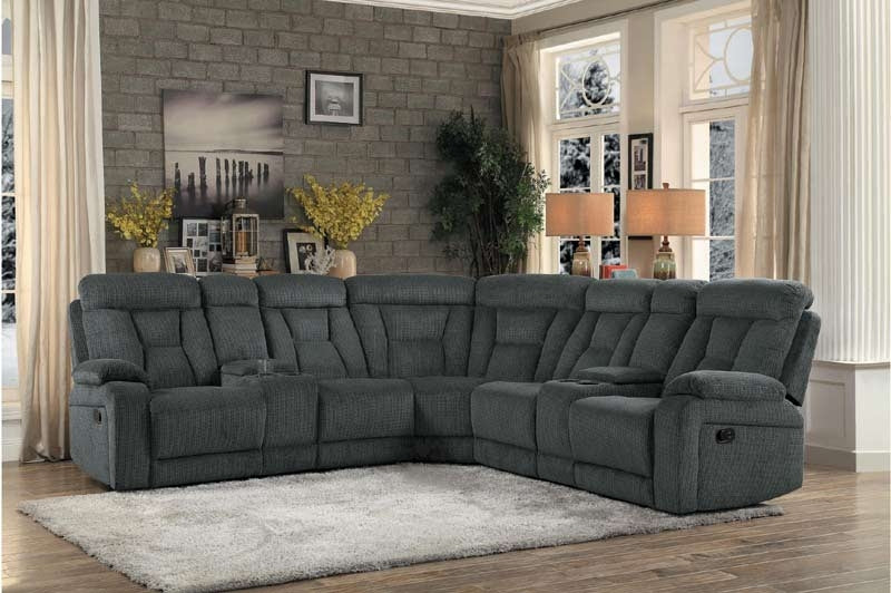 Homelegance - Rosnay Gray 3 Piece Sectional - 9914-SC - GreatFurnitureDeal